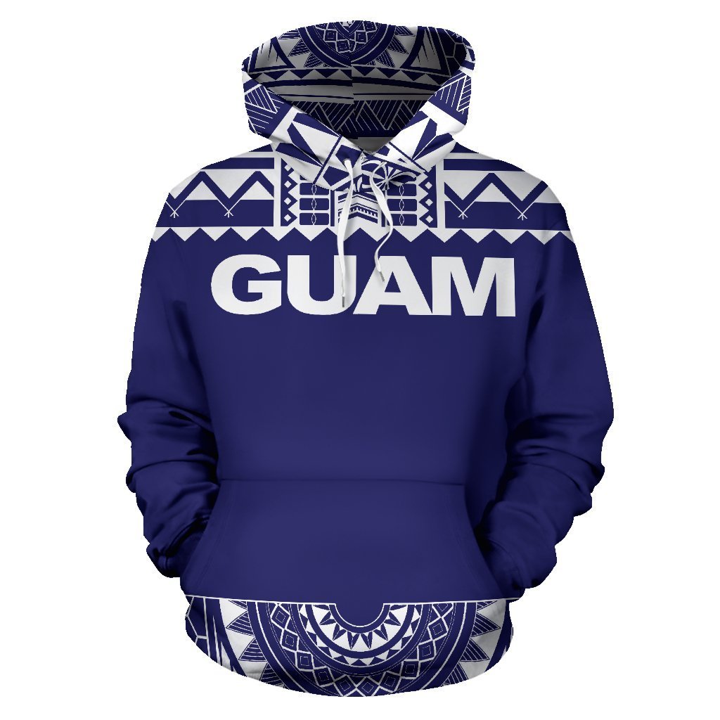 Guam All Over Hoodie - Polynesian Purple And White-ALL OVER PRINT HOODIES-HP Arts-Hoodie-S-Purple And White-Vibe Cosy™