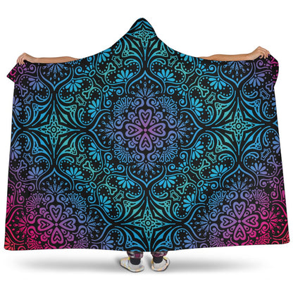 Bohemian Rainbow (Black) - Hooded Blankets-Amaze Style™-Hooded BlanketBohemian Rainbow (Black) - Hooded Blankets-Youth 60"x45"-Vibe Cosy™