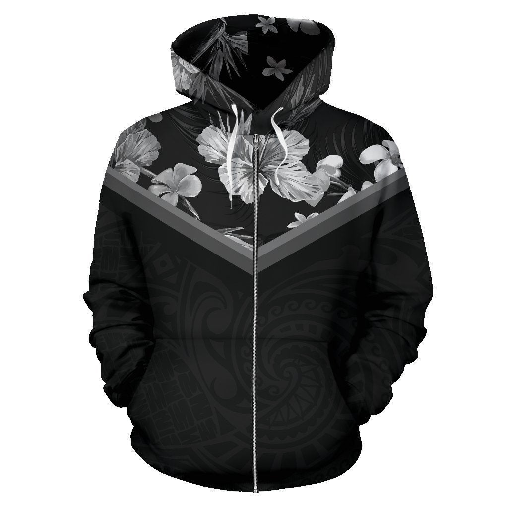 Hawaii Vintage Pattern Hoodie BMW Hisbiscus - AH - J9-ALL OVER PRINT ZIP HOODIES (P)-Phaethon-Zip-Up Hoodie-S-Vibe Cosy™