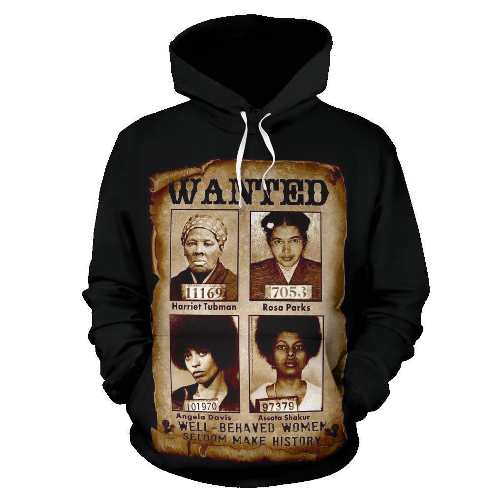 African Hoodie - Civil Women Rights Leaders-ALL OVER PRINT HOODIES-HPArt-Men-S-Black-Vibe Cosy™