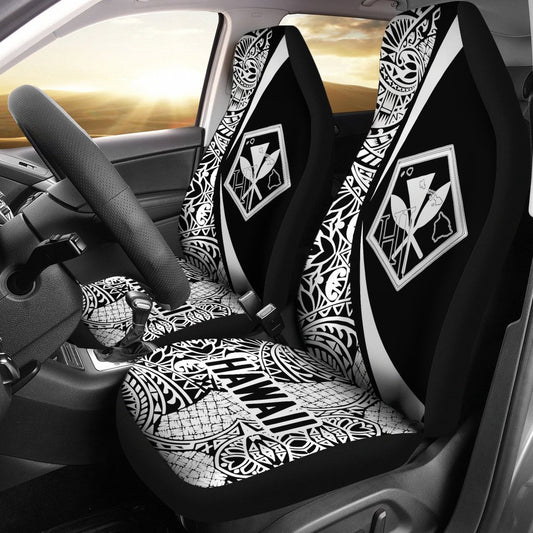 Hawaii Kanaka Polynesian Car Seat Covers - Circle Style White - AH J1-CAR SEAT COVERS-Alohawaii-Car Seat Covers-Universal Fit-White-Vibe Cosy™