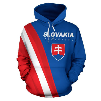 Slovakia Hoodie - Special Version K5-ALL OVER PRINT HOODIES (P)-LoveTheWorld-Men's Hoodie - Slovakia-S-Blue mix Red and White-Vibe Cosy™