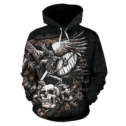 I'm A Viking - I Fight For Freedom Hoodie-ALL OVER PRINT HOODIES (P)-HP Arts-Hoodie-S-Black-Vibe Cosy™