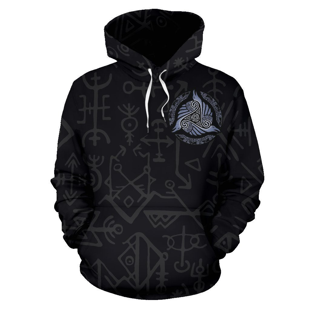 Viking All Over Hoodie-ALL OVER PRINT HOODIES (P)-HP Arts-Hoodie-S-Vibe Cosy™