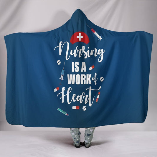 Custom Hoodie Blanket - Nursing Works-6teenth World™-Hooded Blanket-Youth 60"x45"-Vibe Cosy™