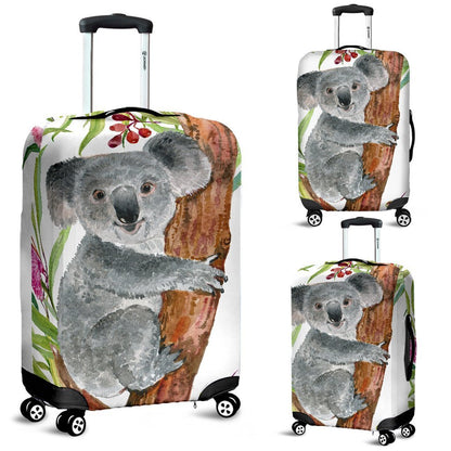 Australia Koala Luggage Cover 03 k7-LUGGAGE COVERS-HP Arts-Luggage Covers - Australia Koala Luggage Cover 03 K2-Small 18-22 in / 45-55 cm-Vibe Cosy™