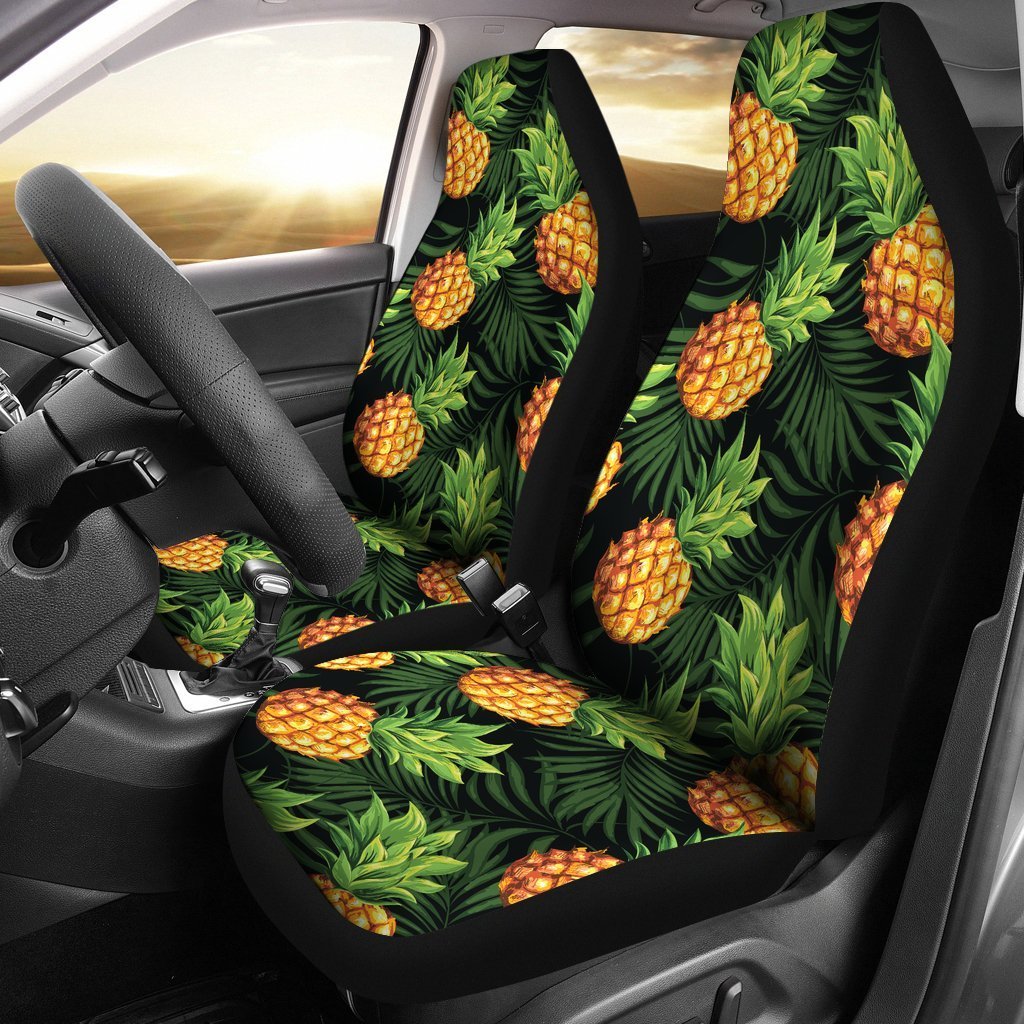 Pineapple Car Seat Covers 09 - AH - TH3-CAR SEAT COVERS-Alohawaii-Car Seat Covers-Universal Fit-White-Vibe Cosy™