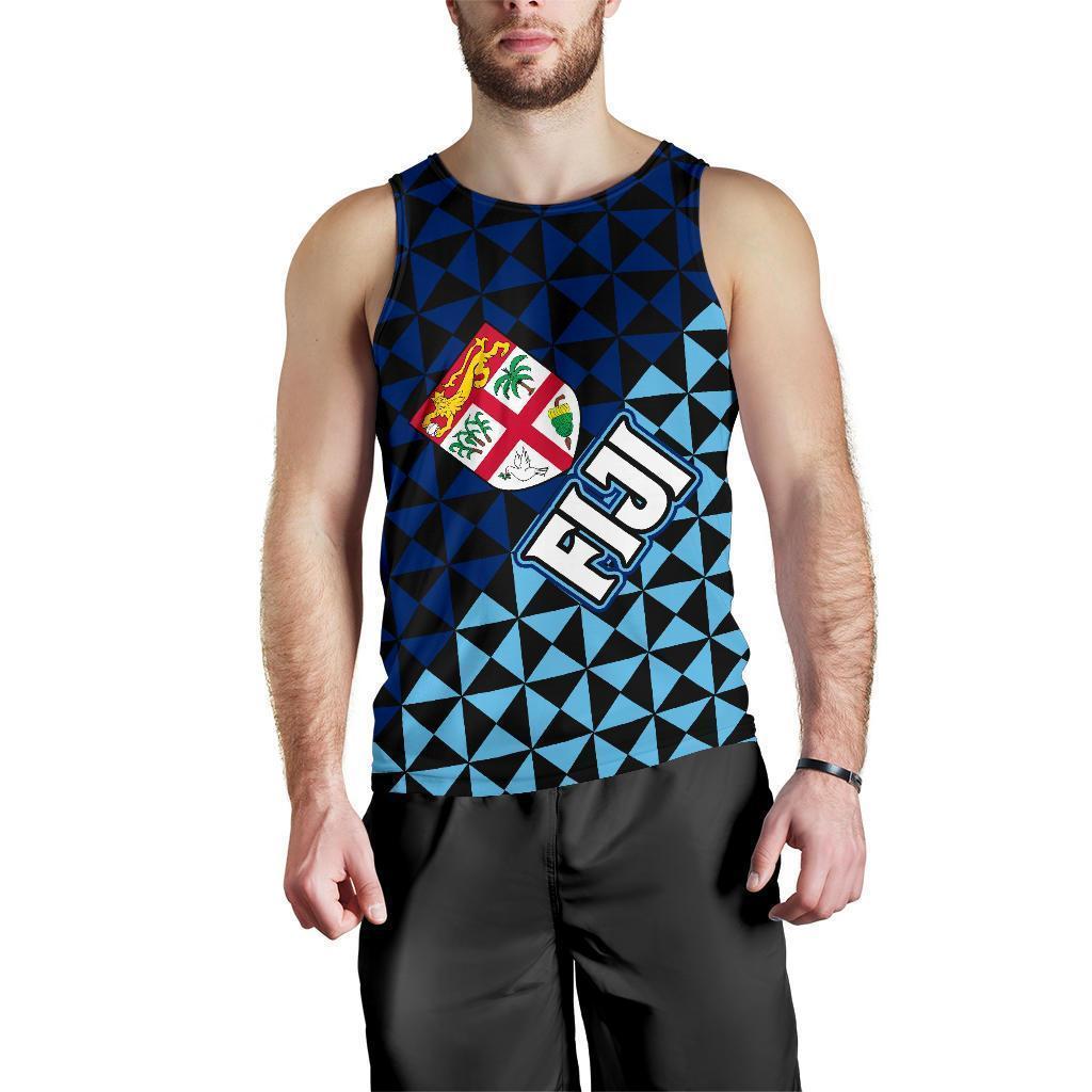 Fiji Polynesian Men's Tank Top Coat Of Arms-MEN'S TANK TOPS-Khanh Arts-Men's Tank Top - Fiji-S-Vibe Cosy™