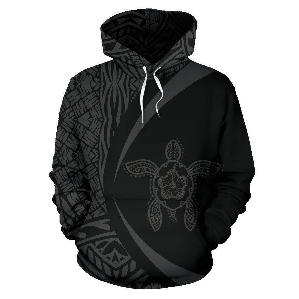 Hawaii Turtle Polynesian Hoodie - Circle Style Gray Color - AH - J9-ALL OVER PRINT HOODIES (P)-Phaethon-Hoodie-S-Vibe Cosy™