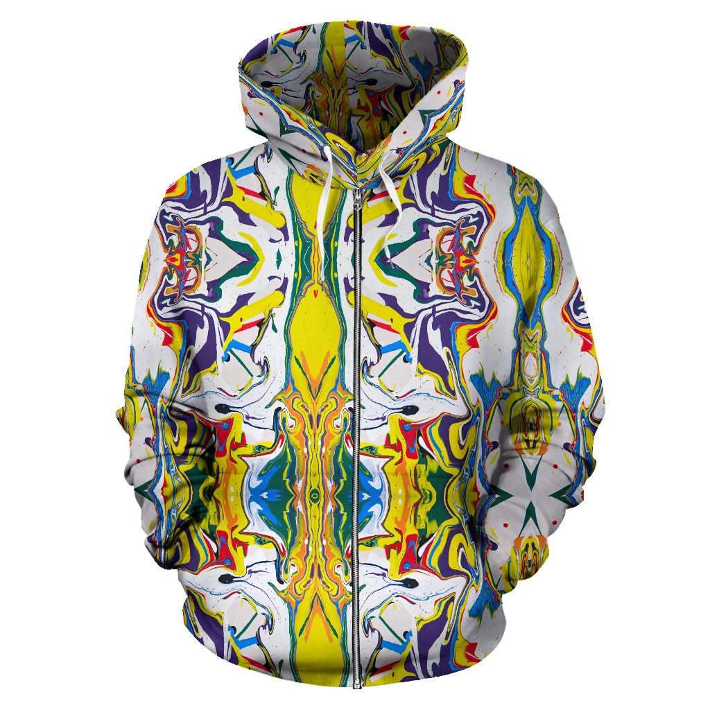 Astratto - Felpa con cappuccio -Amaze Style™-Men's Zip-Up HoodieAstratto - Felpa con cappuccio -S-Vibe Cosy™