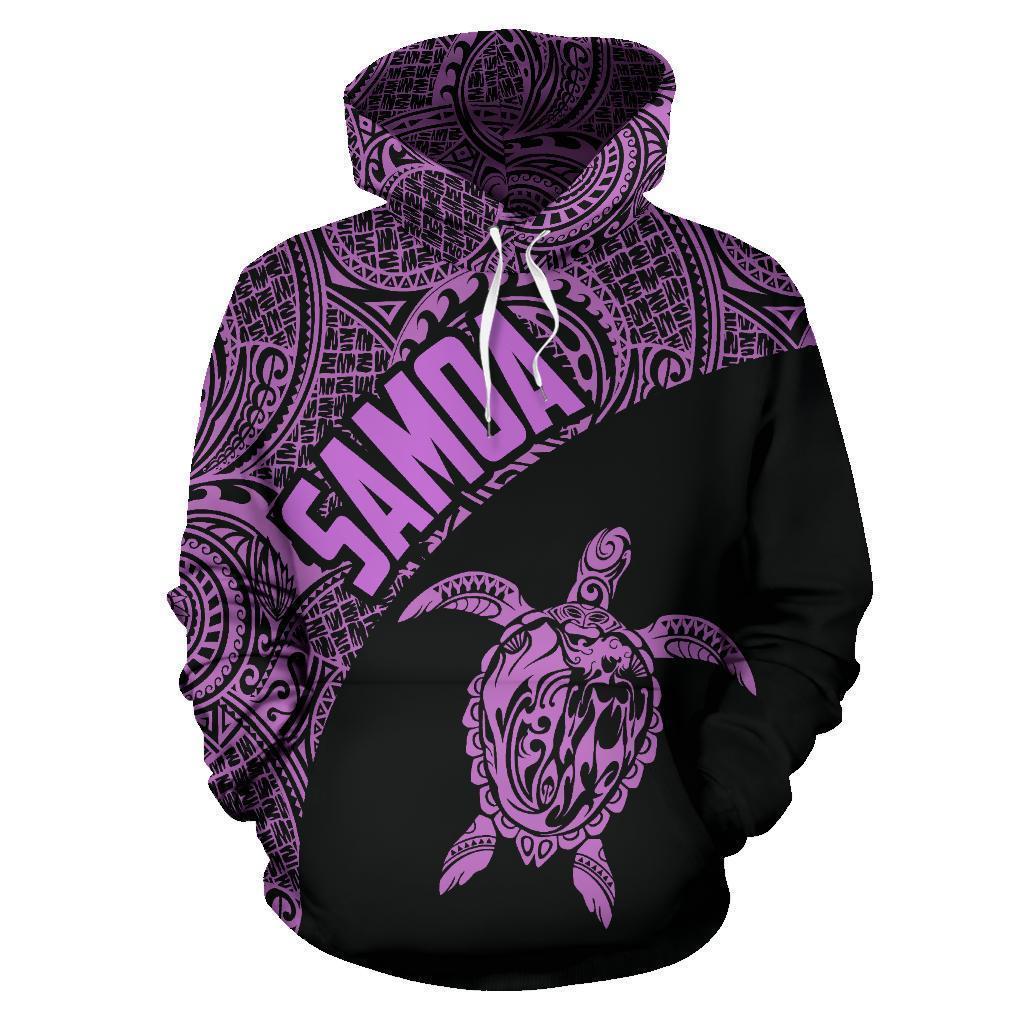 Samoa Hoodie Turtle Mermaid Polynesian Purple Th9-ALL OVER PRINT HOODIES (P)-Phaethon-Hoodie-S-Vibe Cosy™