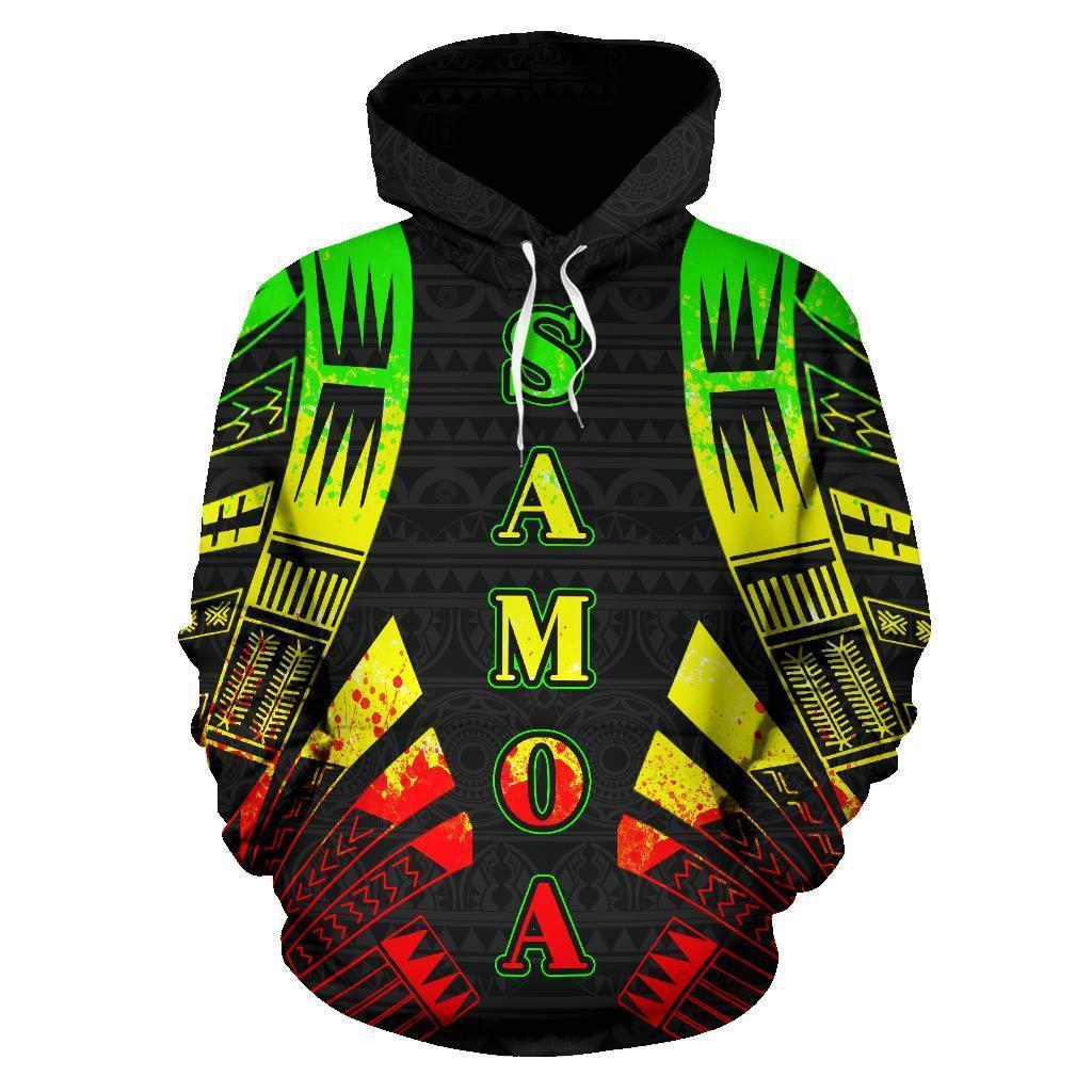 Samoa All Over Hoodie - Reggae Color Tattoo Style - BN01-ALL OVER PRINT HOODIES (P)-Phaethon-Hoodie-S-Vibe Cosy™