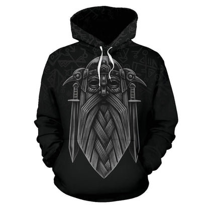 Odin Viking Hoodie Bn10-ALL OVER PRINT HOODIES (P)-HP Arts-Hoodie-S-Black-Vibe Cosy™