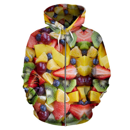 Frutta Zip-Amaze Style™-Men's Zip-Up HoodieFrutta Zip-S-Vibe Cosy™