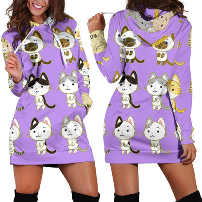 Gattini-Amaze Style™-Hoodie Dress - Gattini-XS-Vibe Cosy™