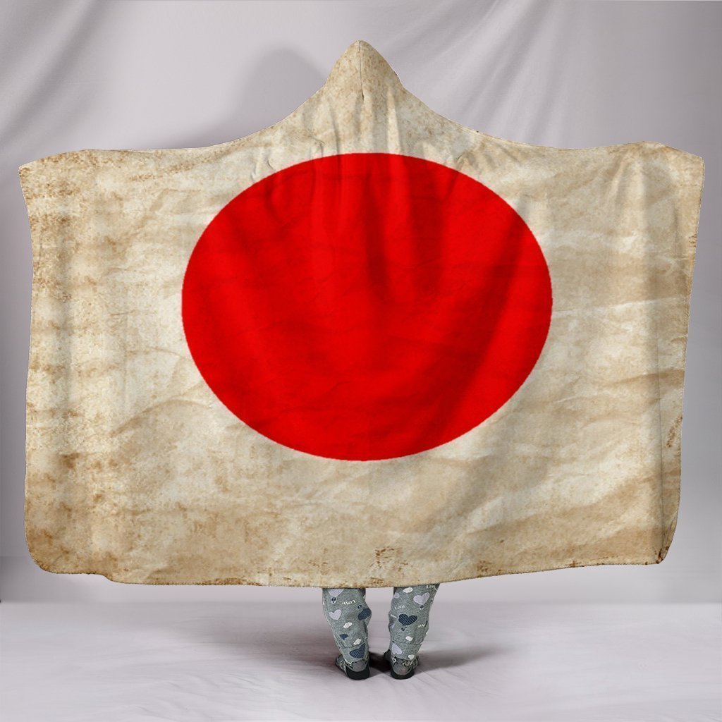 Custom Hoodie Blanket - Japanese Flags-6teenth World™-Hooded Blanket-Youth 60"x45"-Vibe Cosy™