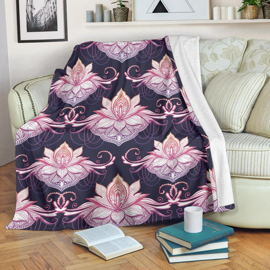 Ombre Lotus (Eclipse) - Throw Blankets-Amaze Style™-Premium BlanketOmbre Lotus (Eclipse) - Throw Blankets-Youth (56 x 43 inches / 140 x 110 cm)-Vibe Cosy™