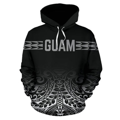 Guam All Over Hoodie - Polynesian Fog-ALL OVER PRINT HOODIES-HP Arts-Hoodie-S-Black-Vibe Cosy™