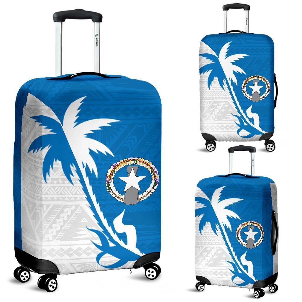 Northern Mariana Islands Coconut Tree Luggage Covers-LUGGAGE COVERS-LoveTheWorld-Luggage Covers - .-Small 18-22 in / 45-55 cm-Vibe Cosy™