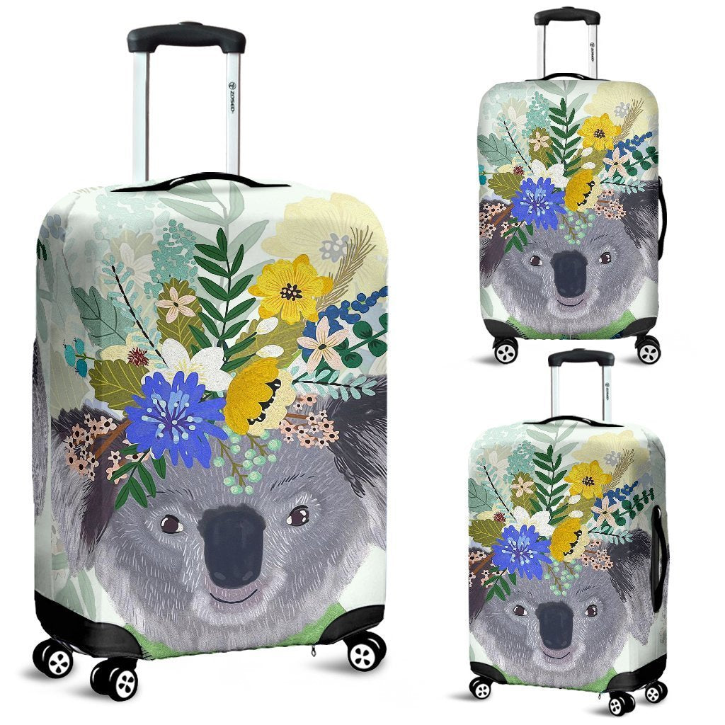 Australia Koala Luggage Cover 02 k7-LUGGAGE COVERS-HP Arts-Luggage Covers - Australia Koala Luggage Cover 02 K2-Small 18-22 in / 45-55 cm-Vibe Cosy™