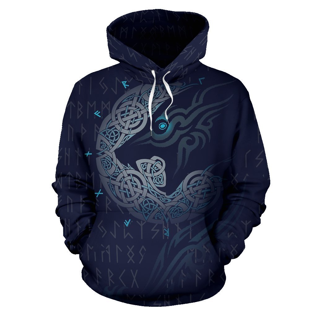 Viking Hoodie - Odin & Fenrir™ Hoodie-ALL OVER PRINT HOODIES (P)-HP Arts-Hoodie-S-Vibe Cosy™