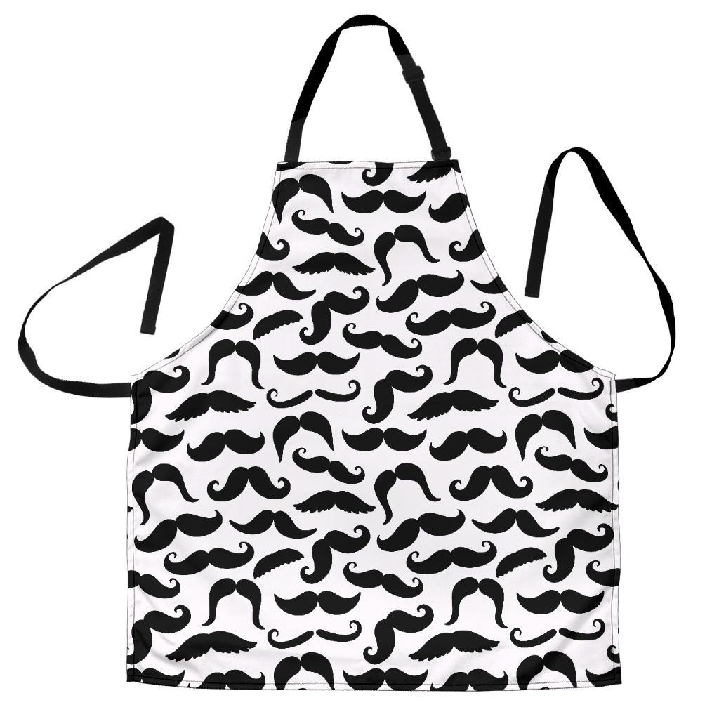 Mustache White Apron-Amaze Style™-Mustache White Apron-Vibe Cosy™