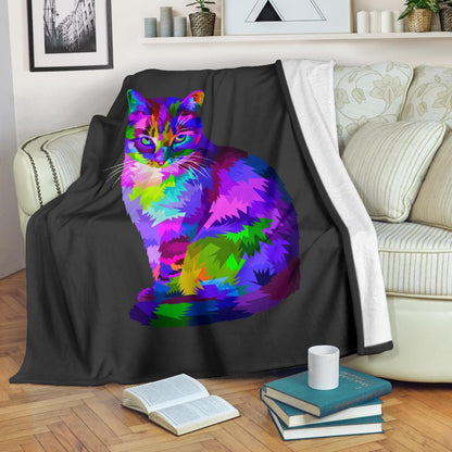 Gatto e Nero-Amaze Style™-Premium BlanketGatto e Nero-Youth (56 x 43 inches / 140 x 110 cm)-Vibe Cosy™