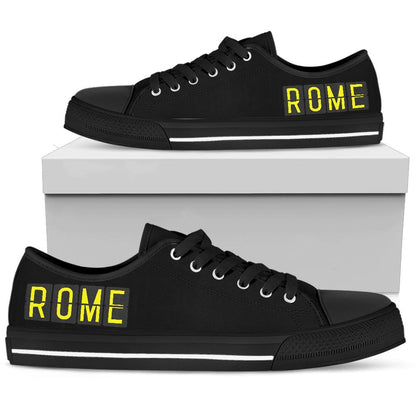 Airport Destinations PARIS - Low Top Canvas Shoes-Amaze Style™-Womens Low Top - Airport Destinations PARIS - Low Top Canvas Shoes-US5.5 (EU36)-Vibe Cosy™