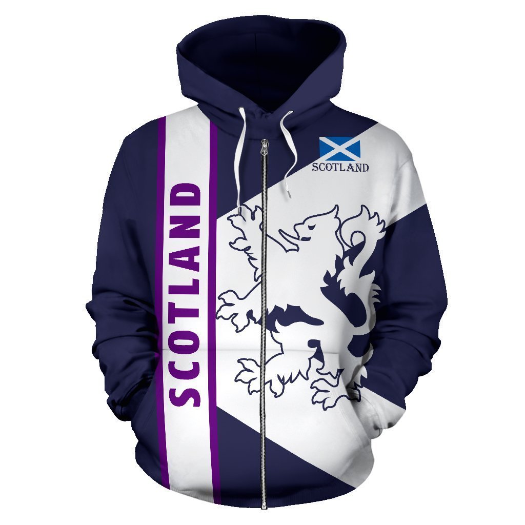 Scottish Flag And Lion All-Over Hoodie NNK-Apparel-PL8386-Zip Hoodie-S-Vibe Cosy™