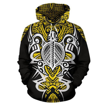 Samoan Turtle Polynesian Hoodie - Armor Style-ALL OVER PRINT HOODIES (P)-PL8386-Hoodie-S-Vibe Cosy™
