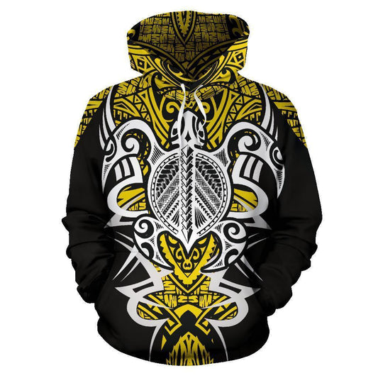 Samoan Turtle Polynesian Hoodie - Armor Style-ALL OVER PRINT HOODIES (P)-PL8386-Hoodie-S-Vibe Cosy™