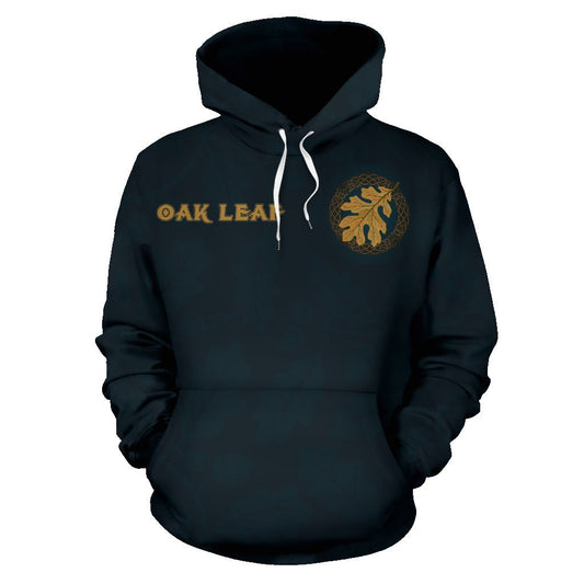 Oak Leaf Viking All Over Hoodie-ALL OVER PRINT HOODIES (P)-HP Arts-Hoodie-S-Vibe Cosy™