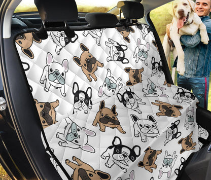Piccoli Bulldog/Bianco-Amaze Style™-Pet Seat Cover - Piccoli Bulldog/Bianco-Regular (Cars / SUVs)-Vibe Cosy™