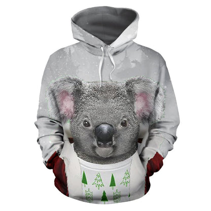Australia Koala Claus Christmas™ Hoodie-ALL OVER PRINT HOODIES (P)-HP Arts-Hoodie-S-Vibe Cosy™