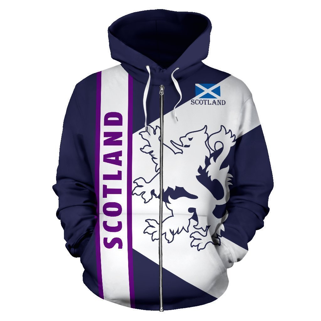 Scottish Flag And Lion All-Over Hoodie-Apparel-HD09-Zip Hoodie-S-Vibe Cosy™