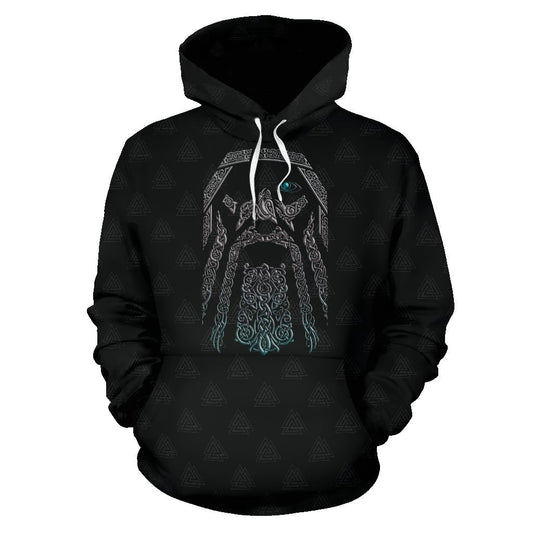 Odin (Wutan) - Viking Valhalla Hoodie A7-ALL OVER PRINT HOODIES (P)-HP Arts-Hoodie-S-Black-Vibe Cosy™