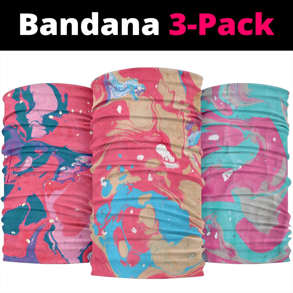 Marble Swirls Set 1 - Bandana 3 Pack-Amaze Style™-Marble Swirls Set 1 - Bandana 3 Pack-Vibe Cosy™