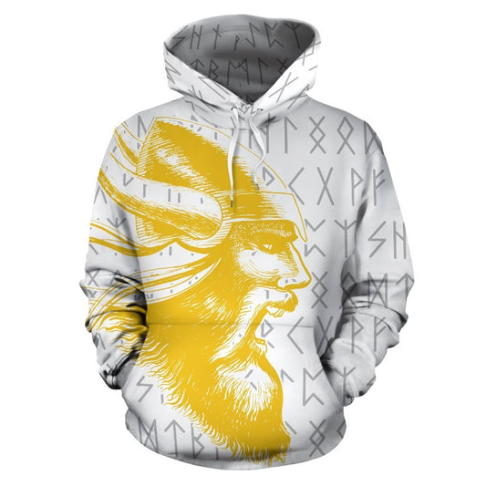 Vikings Warrior™ Hoodie White Ver TH7 AH0012-ALL OVER PRINT HOODIES (P)-HP Arts-Hoodie-S-Vibe Cosy™