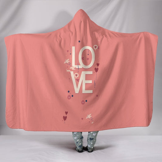 Custom Hoodie Blanket - Love Me-6teenth World™-Hooded Blanket-Youth 60"x45"-Vibe Cosy™
