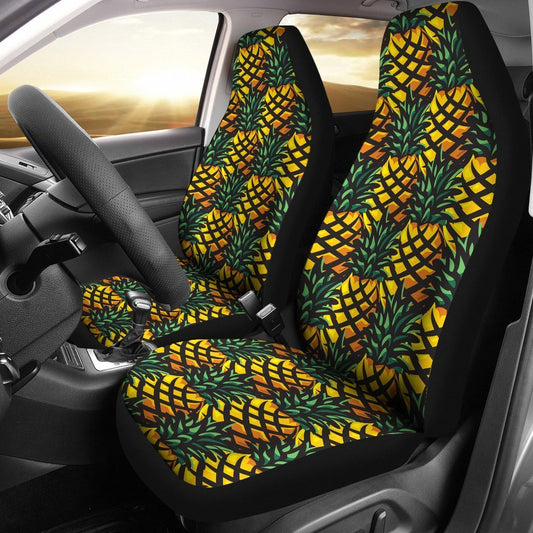 Pineapple Car Seat Covers 06 - AH - TH3-CAR SEAT COVERS-Alohawaii-Car Seat Covers-Universal Fit-White-Vibe Cosy™