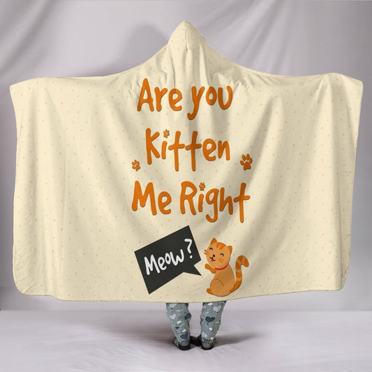 Custom Hoodie Blanket - You're Kitten Me-6teenth World™-Hooded Blanket-Youth 60"x45"-Vibe Cosy™