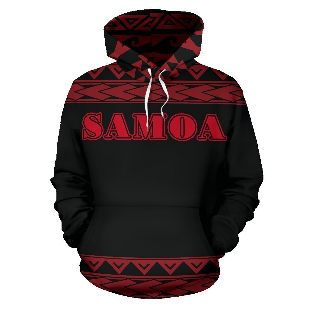 Samoa All Over Hoodie - Black Red Version - BN01-ALL OVER PRINT HOODIES (P)-Phaethon-Hoodie-S-Vibe Cosy™