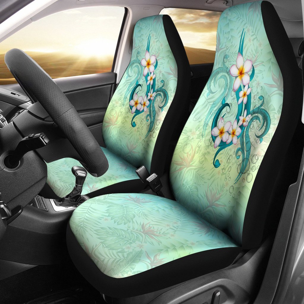 Hawaiian Car Seat Covers - Hawaii Plumeria Flower - AH - TH3-CAR SEAT COVERS-Alohawaii-Car Seat Covers-Universal Fit-White-Vibe Cosy™
