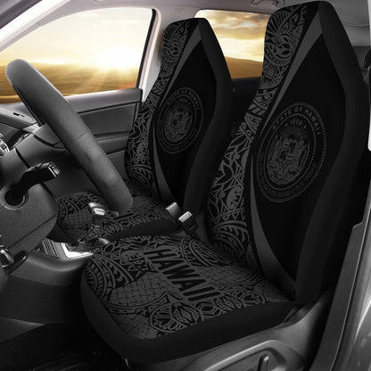 Hawaii Coat Of Arm Polynesian Car Seat Covers - Circle Style 07 J1-CAR SEAT COVERS-Alohawaii-Car Seat Covers-Universal Fit-White-Vibe Cosy™