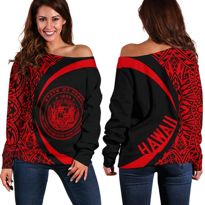 Hawaii Polynesian Women's Off Shoulder Sweater 08 - J4-WOMENS OFF SHOULDER SWEATERS-Phaethon-Women's Off Shoulder Sweater-2XS-White-Vibe Cosy™