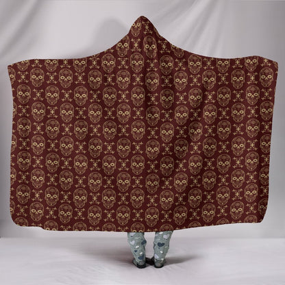 Custom Hoodie Blanket - Sugar Skulls-6teenth World™-Hooded Blanket-Youth 60"x45"-Vibe Cosy™