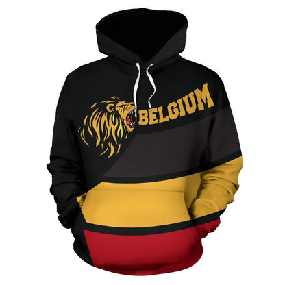Belgium Lion Roar Pullover Hoodie A0-Apparel-HD09-Hoodie-S-Vibe Cosy™