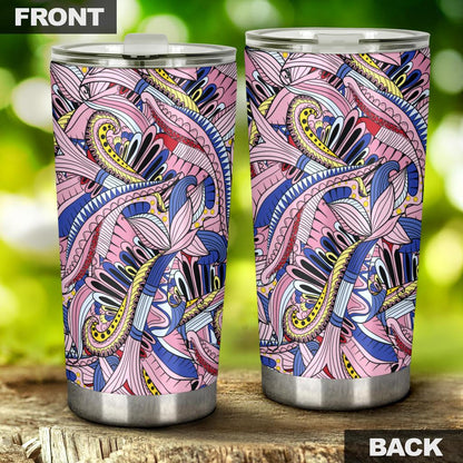 Funky Patterns in Pinks - Travel Tumbler-Amaze Style™-Tumbler - Funky Patterns in Pinks - Travel Tumbler-20oz Large-Vibe Cosy™