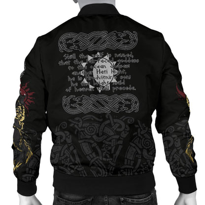 Vikings - The Wolves Skoll and Hati-Apparel-HP Arts-Bomber Jacket-S-Vibe Cosy™
