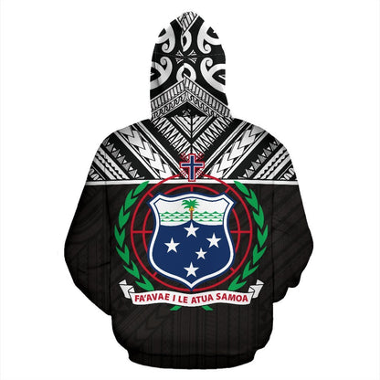 American Samoa And Samoa All Over Hoodie - PL-ALL OVER PRINT HOODIES (P)-PL8386-Hoodie-S-Black-Vibe Cosy™